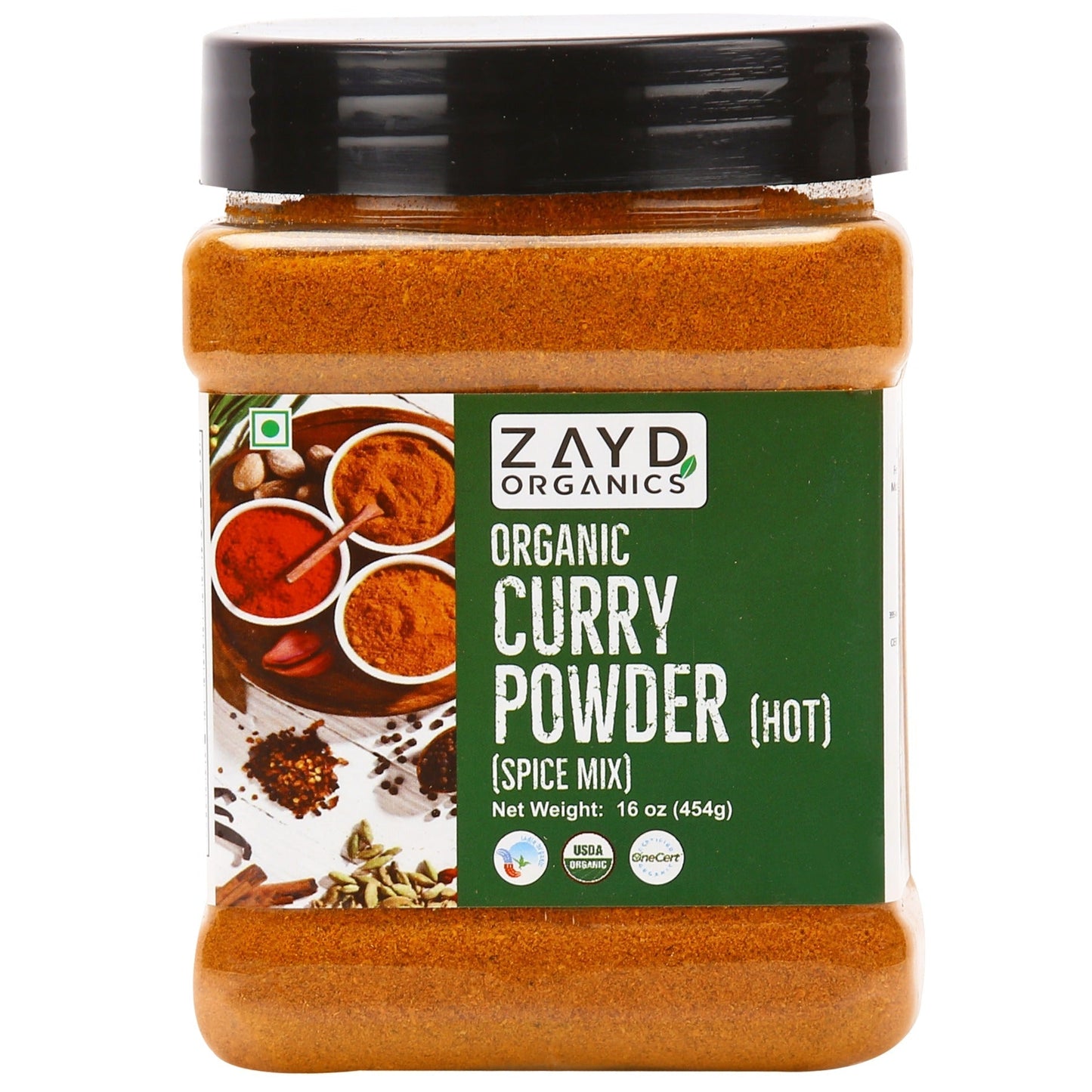 Zayd Organics Curry Powder Hot 16oz, USDA Organic Certified