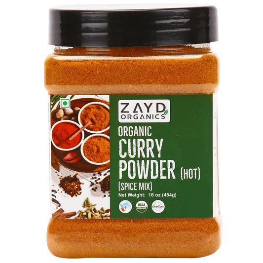 Zayd Organics Curry Powder Hot 16oz, USDA Organic Certified
