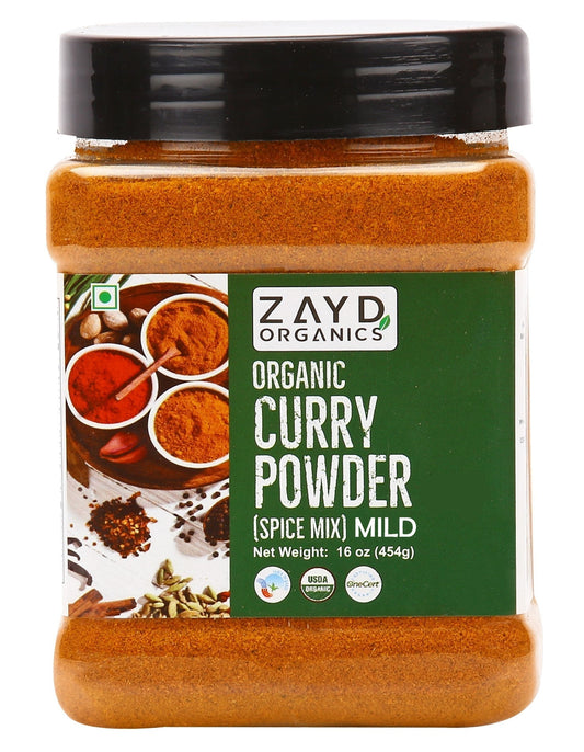 Zayd Organics Curry Powder Mild 16oz, USDA Organic Certified (Best Before June 22)